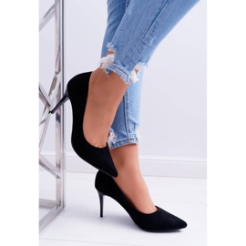 FB1 Stilettos de mujer ante en color crema negro Spitz 3