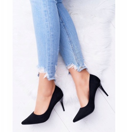 FB1 Stilettos de mujer ante en color crema negro Spitz 7