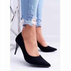 FB1 Stilettos de mujer ante en color crema negro Spitz 2