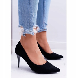 FB1 Stilettos de mujer ante en color crema negro Spitz 5