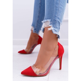 NFR Stilettos Transparentes para Mujer Red Spitz Live rojo 1 NFR Stilettos Transparentes para Mujer Red Spitz Live rojo 1
