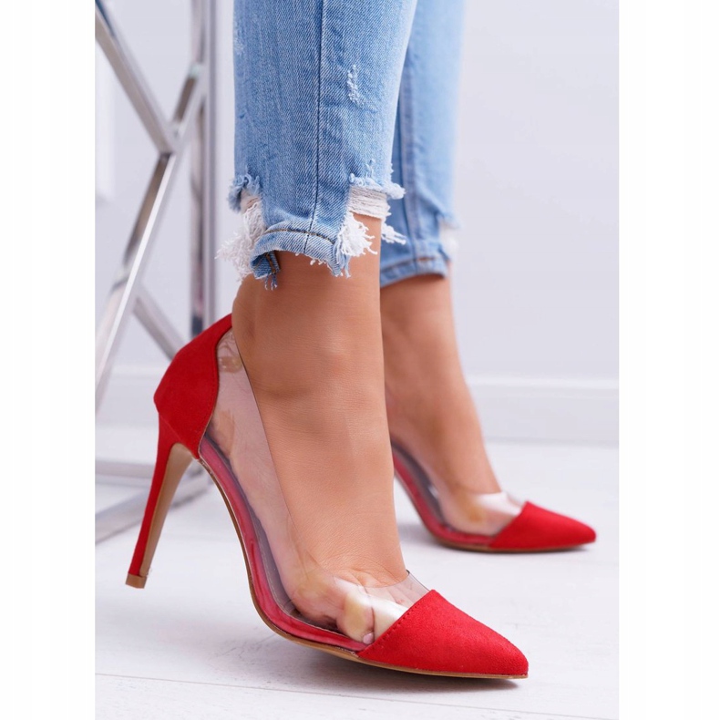 NFR Stilettos Transparentes para Mujer Red Spitz Live rojo 2 NFR Stilettos Transparentes para Mujer Red Spitz Live rojo 2