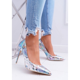 Tacones altos para mujer Lu Boo Blue Snake In Spitz Iris azul multicolor 2 Tacones altos para mujer Lu Boo Blue Snake In Spitz Iris azul multicolor 2