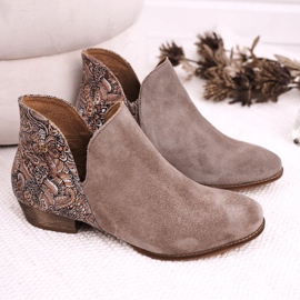 Botas Planas Mujer Maciejka Spring Leather Beige 04091-04 1