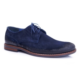 Zapatos Brogue Hombre Casual Cuero Nikopol Azul Marino Lajos 1