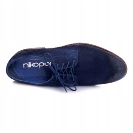 Zapatos Brogue Hombre Casual Cuero Nikopol Azul Marino Lajos 3
