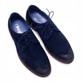 Zapatos Brogue Hombre Casual Cuero Nikopol Azul Marino Lajos 5