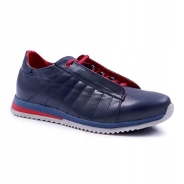 Bednarek Polish Shoes Hombre Zapatos Brogues Bednarek Sport Cuero Azul Marino Geos 1