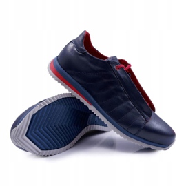 Bednarek Polish Shoes Hombre Zapatos Brogues Bednarek Sport Cuero Azul Marino Geos 3