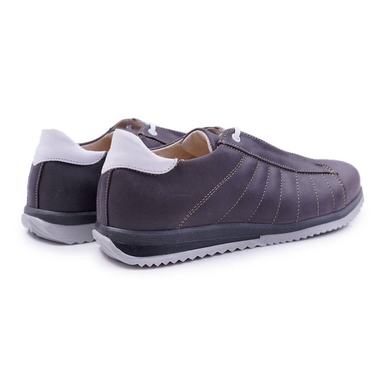 Bednarek Polish Shoes Hombres Zapatos Brogues Bednarek Sport Cuero Gris Geos 2