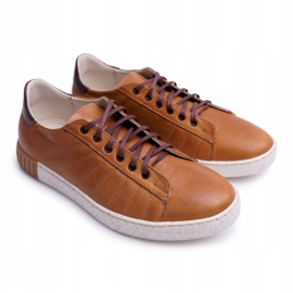 Bednarek Polish Shoes Brogues para hombre Bednarek Leather Sports Suela plana Brown Geos marrón 5