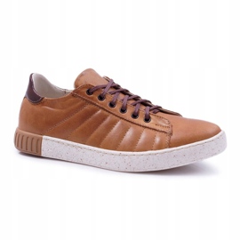 Bednarek Polish Shoes Brogues para hombre Bednarek Leather Sports Suela plana Brown Geos marrón 1