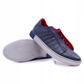 Bednarek Polish Shoes Zapatos Brogues Bednarek Sport De Cuero Sin Malla Para Hombre Azul Marino Geos 4