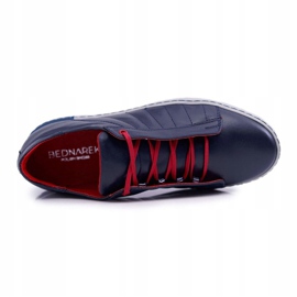 Bednarek Polish Shoes Zapatos Brogues Bednarek Sport De Cuero Sin Malla Para Hombre Azul Marino Geos 3