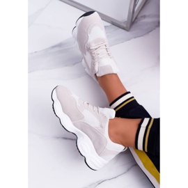 NFR Zapatillas Deportivas Mujer Ante Lollipop Beige y Blanco marrón 7