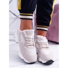 NFR Zapatillas Deportivas Mujer Ante Lollipop Beige y Blanco marrón 3