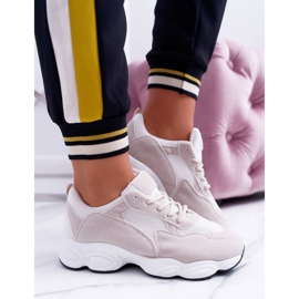 NFR Zapatillas Deportivas Mujer Ante Lollipop Beige y Blanco marrón 4
