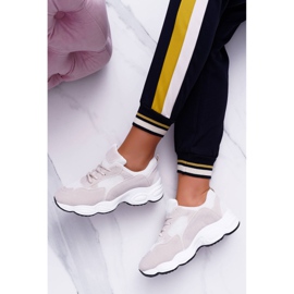 NFR Zapatillas Deportivas Mujer Ante Lollipop Beige y Blanco marrón 6
