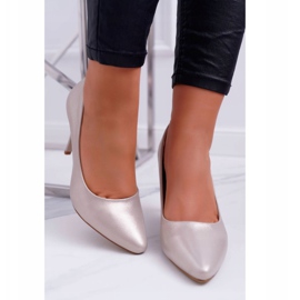 Tacones de mujer Sergio Leone 1399 Golden Greca dorado 5