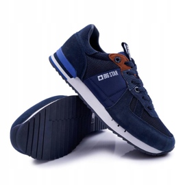 Zapatos Deportivos Para Hombre Big Star Suede Leather Azul Marino DD174321 4