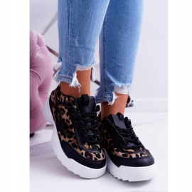 NFR Zapatos Deportivos Mujer Negros Leopardo Faqundo marrón multicolor 2