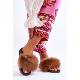 BM Pantuflas de Mujer con Piel Natural Marrón Naturis 2