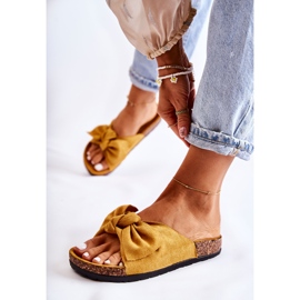 NFR Pantuflas amarillas de mujer en el lazo de corcho Wendy amarillo 1