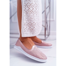 S.Barski Zapatos Brogues de cuero sin cordones Lordsy Pink Lordi rosado 1