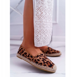 NFR Alpargatas de Mujer Piel Ante Leopardo Jungle marrón 1