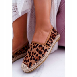 NFR Alpargatas de Mujer Piel Ante Leopardo Jungle marrón 5