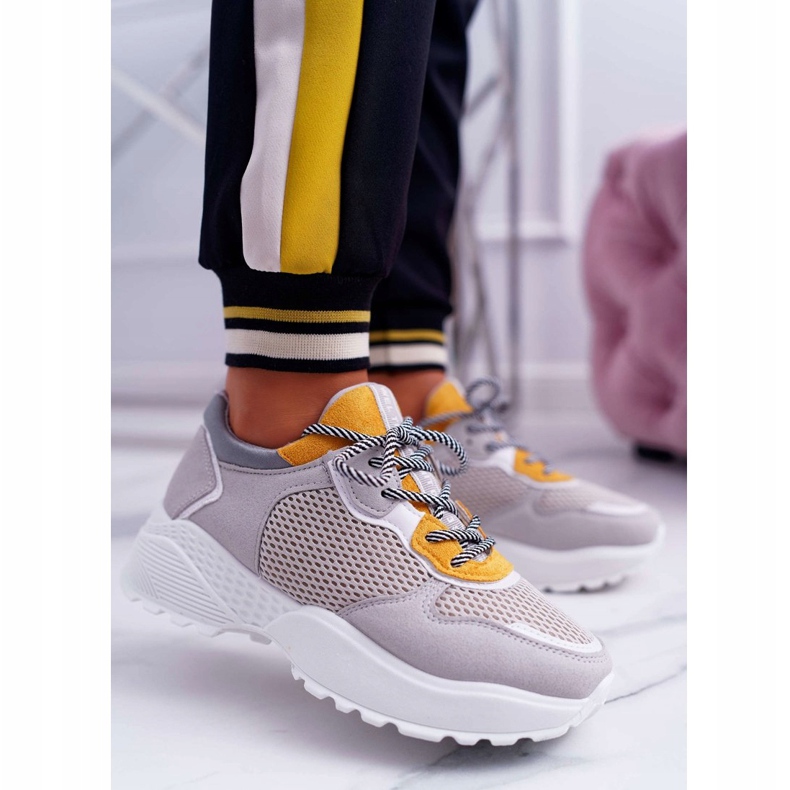 NFR Zapatillas Deportivas Mujer Suela Alta Amarillo Chillout gris multicolor 1