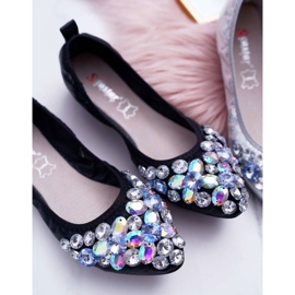 PS1 Bailarinas de Mujer con Piedras de Cristal Negras negro 4