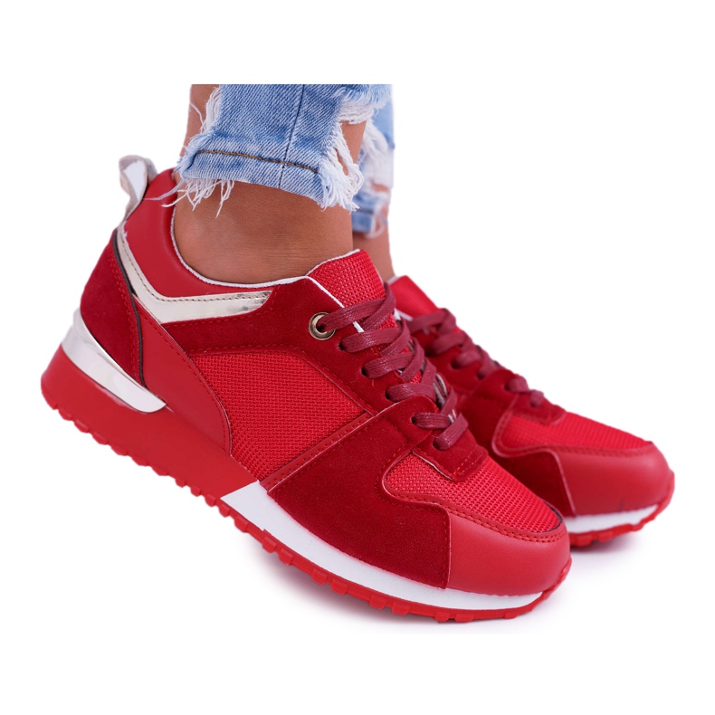 FRJ Zapatos Deportivos Mujer Red Merido rojo 1