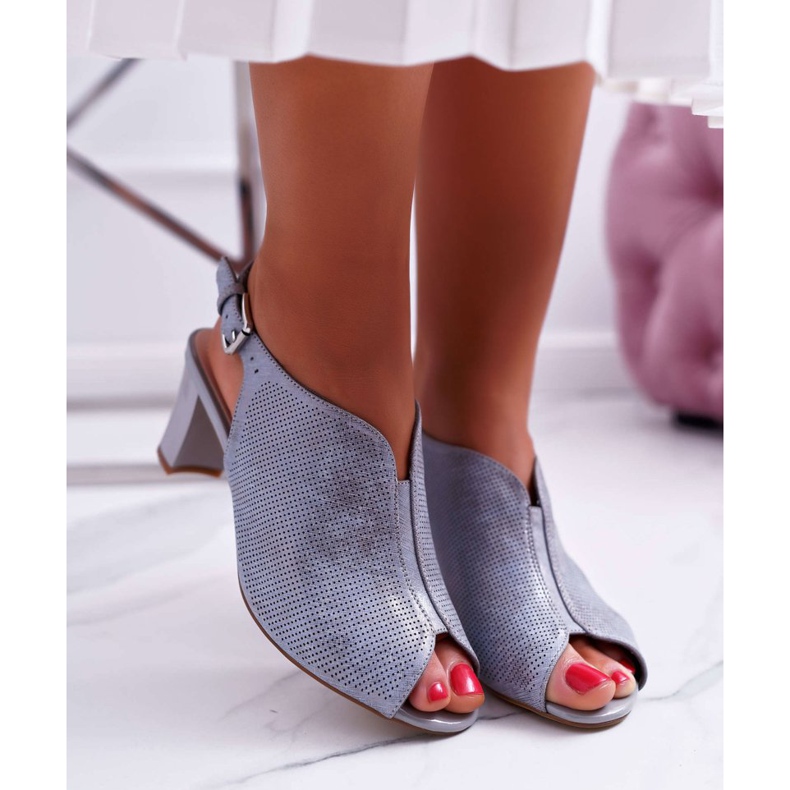 Sandalias de Mujer en Tacón Alto Sergio Leone SK800 Gris Fanfara 2