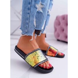 SEA Pantuflas Mujer Dorado Iridiscente Nice 2