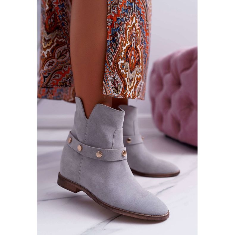 Botas de Mujer Laura Messi 1890 Suede Leather Gris Darmah 1