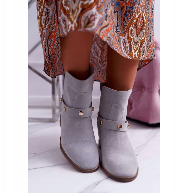 Botas de Mujer Laura Messi 1890 Suede Leather Gris Darmah 2