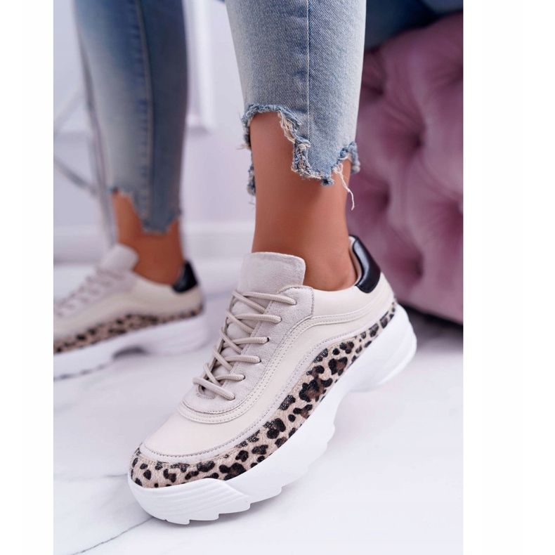 FC1 Zapatillas deportivas de mujer Leopard Debora beige marrón 1 FC1 Zapatillas deportivas de mujer Leopard Debora beige marrón 1