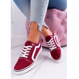 NEWS Zapatillas Mujer Burdeos Bestro rojo 5