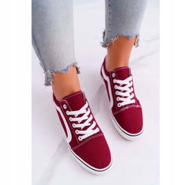 NEWS Zapatillas Mujer Burdeos Bestro rojo 3