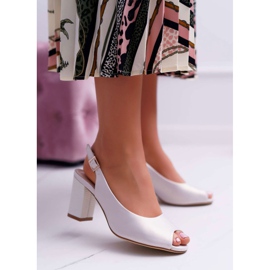 Sandalias de Mujer en Tacón Alto Sergio Leone SK765 Beige Pearl Vime 1