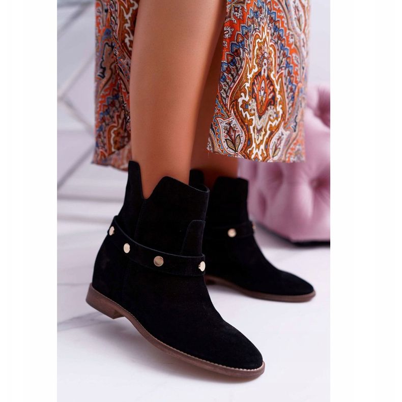 Botas de Mujer Laura Messi 1890 Suede Leather Negro Darmah 1