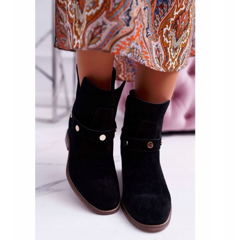 Botas de Mujer Laura Messi 1890 Suede Leather Negro Darmah 2