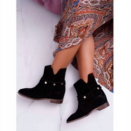 Botas de Mujer Laura Messi 1890 Suede Leather Negro Darmah 6