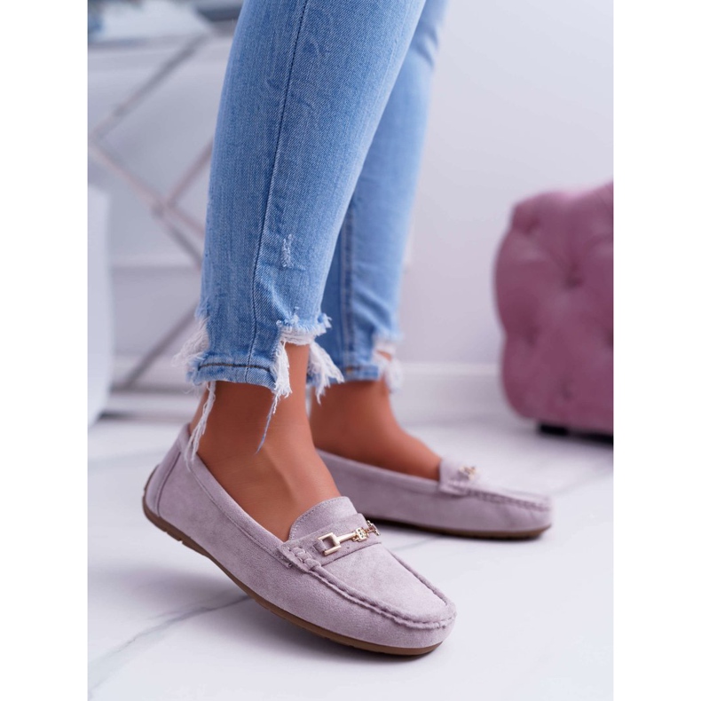 CON Mocasines Mujer Lila Claro Eco-ante Lila Pink Think rosado 1