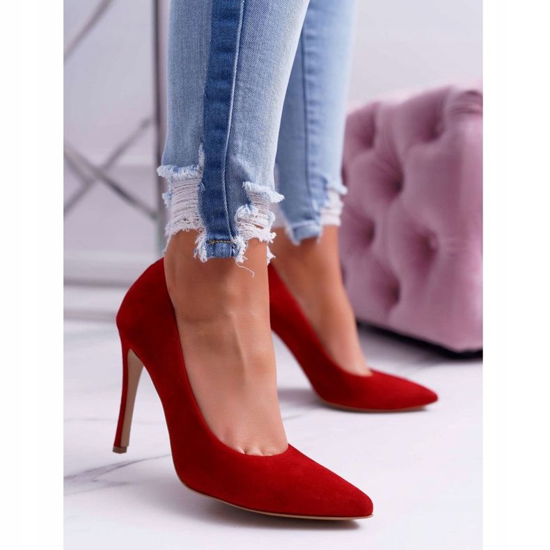 Stilettos Mujer Laura Messi 1727 Ante Rojo Valentine 1
