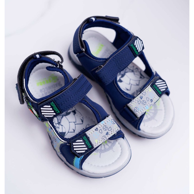FRROCK Sandalias Infantil Niño Niño Con Velcro Azul Marino Reksio 1