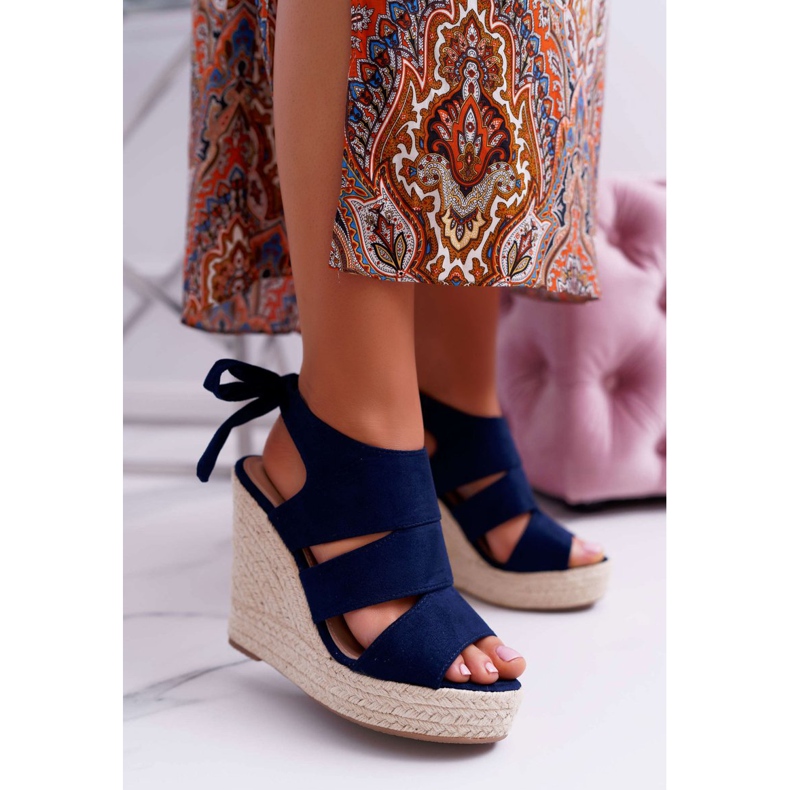 BUGO Sandalias de mujer con cuña Yenga Wedge azul marino 1 BUGO Sandalias de mujer con cuña Yenga Wedge azul marino 1