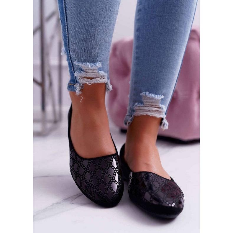 EVE Bailarinas Merante de ante negro para mujer 2