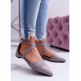 PS1 Bailarinas de ante gris para mujer en Spitz Medena 3